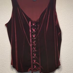 Red velvet 18/20 size lace front top